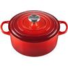 Le Creuset Cocotte rotonda Evolution in ghisa vetrificata con Coperchio, diameter 24 cm, Ciliegia, 21177240602430