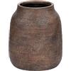 Briful Grande Vaso in Ceramica per Fiori - Alto 18 cm, Bronzo Rustico, Apertura 9,4 cm - per Pampa, Piante Secche, Fiori Freschi - Decorazione per Casa e Cucina