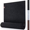 Sidorenko Moderno runner da tavola in feltro antracite - 100 x 30 cm - tovaglia lavabile con etichetta in pelle - centrotavola decorativa - tappeto in feltro per esterni - grigio