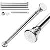 EC Breath - Asta estensibile per tenda da doccia da 56-304,5 cm, set di aste combinabili gratuite, guida telescopica senza foratura in acciaio inox per appendere vestiti per bagno, armadio, guardaroba