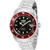 Invicta Pro Diver - Orologio da uomo in acciaio inossidabile con movimento automatico - 40 mm, Argento / Rosso