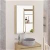 Baikal Specchio da bagno, specchio con lato in legno. Opzione con e senza LED. Stili che si adattano al bagno o a qualsiasi stanza della casa. 70 x 80 cm Laterale Legno Nature