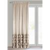 Eurofirany Carli - Tenda in velluto con volant, 1 pezzo, oscurante, per soggiorno, camera da letto, 140 x 270 cm, beige