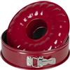 wenco Tortiera a Cerniera Rotonda Ø 26 cm - Stampo per Torte e Dolci con Fondo Piatto e Fondo a Ciambella - 2 Fondi Intercambiabili - Antiaderente, Antigoccia, Rosso