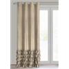Eurofirany CARLI Tenda in velluto con volant, tenda in velluto con occhielli, 1 pezzo, oscurante, per soggiorno, camera da letto, 140 x 250 cm, beige scuro
