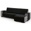 ECOMMERC3 | Copridivano con chaise longue, per braccio destro, dimensioni schienale 240 cm, colore: nero, morbido al tatto, 100% Made in Spain