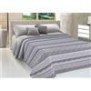 CapitanCasa Copriletto Piquet Leggero Estate 100% Cotone Made Italy Sonia Fantasia Rodrigo Matrimoniale Grigio