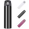 Flintronic Borraccia Termica, 500ML Bottiglia Acqua in Acciaio Inox, Bottiglia Termica Senza Perdite, Borraccia Termica Isolata, Bottiglia Thermos, Senza BPA Borracce per Scuola, Sport, Yoga