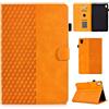 Rosbtib Custodia per Lenovo Tab M10 HD 2ND Gen TB-X306F TB-X306X, Pelle PU Cover [Funzione di Supporto] [Slot per Scheda] Cover Lenovo Tab M10 (2a Generazione) 10.1 2020 - Arancio Quadrato