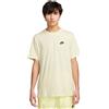 Nike T-Shirt Uomo Nike Cotone Small Logo - Nsw Club Bianco Crema