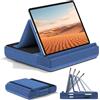 KDD Supporto per iPad - Cuscino con Visione Multiangolare, Porta Tablet con Supporto per Stilo, Compatibile con iPad Pro 12.9 Air Mini, Telefoni, Libri, Blu