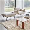 Midj Pouf AREA con quattro gambe in metallo verniciato