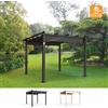 Elios Parasols Gazebo da giardino esterno a pergola 3x3m in alluminio Firenze UV Moon