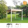 Elios Parasols Gazebo da giardino esterno a pergola 3x3m in alluminio Firenze UV Moon