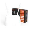 Tenda 4G06 Router 4G LTE Wireless 300Mbps WiFi con Slot SIM 2 Antenne Porta LAN/WAN Modem 4G SIM Senza Configurazione Plug&Play