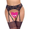 Cottelli Floral Lace Suspender Belt 2340550 Black L/XL