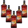 Caffo Sicilia Bedda - Vecchio Amaro del Capo RED HOT EDITION al peperoncino piccante calabrese - 5 Bottiglie da 700 Ml - Idea Regalo