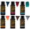 Diamine - Penna stilografica da 30 ml, ruota colorata, 6 bottiglie di rovere autunnale, Syrah, Macassar, Earl Grey, Aurora Borealis, Twilight
