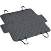 PawHut Telo Coprisedile Auto per Cani Effetto Velluto con Fondo Antiscivolo e Cinghie di Fissaggio, 160x145cm, Grigio|Aosom