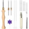 JSRQT Kit Punch Needle, Ago Magico per Ricamo,Aghi per Cucire a Mano,Cucitura con Ricamo Punzone Art Needles per Lavori Di Cucito Fai Da Te, Maglieria