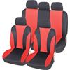 Auto Accessori Lupex - Copri sedili Auto Universali LS06 | Colore Rosso | Set Anteriori e Posteriori | Poliestere | No Suv