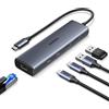 UGREEN Hub USB-C a Ethernet 6 in 1 1000Mbps Adattatore RJ45 Thunderbolt 3 a Gigabit Convertitore Tipo C Compatibile con iPhone 15 Plus Max MacBook Pro Air M2 iMac iPad Dell XPS Xiaomi Mi13 Galaxy S24