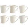 H&H Silhouette Set 6 Tazze Mug, Stoneware, Bianco, 300 ml