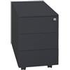 Kubo Cassettiera in metallo KUBO 3 con ruote - 40x59x54 cm nero 3903 N