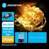 Aigostar Catena luminosa tubolare per interni ed esterni a basso voltaggio Aigostar luce calda 2700K 10 m 100 led - 307226