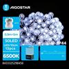 Aigostar Catena luminosa a batteria Aigostar per interni ed esterni con lampadine a sfera luce fredda 6500K 50 led 5 m - 298456