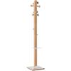 Paperflow Appendiabiti da terra in legno Paperflow 8 ganci Wood Range Modello C 35x35x178 cm bianchi - K700010