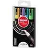 Uni Posca Marcatore a tempera con inchiostro pigmentato Uni Posca punta tonda 2,5 mm assortiti pastello - cf. 4 pz M PC5MP 4P