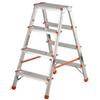 Gierre Sgabello doppio Stylo in alluminio Gierre 3 gradini + piano - 0.44xH.0.83 m BA220