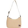 Tommy Jeans Donna Borsa a Spalla Daily Shoulder Bag con Zip, Beige (Gentle Gold), Taglia Unica