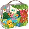 Janod Animali Selvatici Panoramico 36 Pezzi in Cartone FSC-Sviluppa la Pazienza e la Concentrazione-Fabbricato in Francia-Puzzle per Bambini dai 4 Anni, J02543, Multicolore