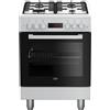 Beko Cucina a Gas 4 fuochi Forno Elettrico Ventilato 60x60 cm Bianco FSE62110DWF