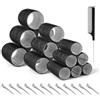 Romon 31 Pezzi Bigodini Grandi Set, 18 Pezzi Bigodini Autoafferranti e 12 Pezzi Fermagli, Bigodini Grandi Hair Rollers, Boccoli Capelli Senza Calore per Salon Barber, Dormire, Capelli Lunghi e Corti