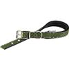 Ferplast Collare Cane Daytona Deluxe, Collare per Cani Taglia Piccola, Collare in Nylon Riflettente, Imbottito, Regolabile 35-43 cm con Fibbia in Metallo, Nero-Verde