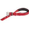Ferplast Collare Cane Daytona Deluxe, Collare per Cani Taglia Piccola, Collare in Nylon Riflettente, Imbottito, Regolabile 35-43 cm con Fibbia in Metallo, Rosso-Nero.