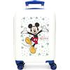 Disney Joumma Bags, Disney Mickey Best Friends Together, Valigia per bambini, Valigia Cabina, Realizzato in ABS, Quattro Ruote Doppie di Giro multidirezionale, Chiusura a combinazione laterale., bianco,