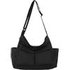 CUNGGI Borsa Messenger in Tela, Grande Borsa a Tracolla da Donna Vintage Casual Crossbody Bag Shopper Bag con tasche multiple per donne e uomini Shopping Scuola Viaggio (nero)