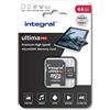 Integral UltimaPro - Memory Card 64 GB microSDHC/100 MB/s/Class 10 UHS-I U3/ V30 + Adapter