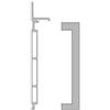 FIP PORTE ITALIANE Zoccoletto Battiscopa RasoMuro Filomuro in alluminio light 80 mm HDF Resistente all'acqua