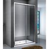 Yellowshop - Box Doccia Porta Nicchia Bagno Cm 100, 110, 120, 130, 140, 150, 160, 170 Anta Scorrevole - Alluminio, Cristallo Trasparente E Opaco 6mm, H Cm 190 Smart (Cm 110, Cristallo 6mm Trasparente)
