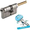 MOTTURA CILINDRO C28PLUS 31/31 MM.62 C/POMOLO ATT. NICKEL SPAZZOLATO