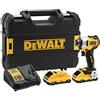 DEWALT DCF809L2T-QW - Avvitatore a impulsi XR 18V 1/4 190Nm senza spazzole con 2 batterie agli ioni di litio da 3,0Ah con custodia TSTAK