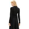 TOM TAILOR Denim Polo a Maniche Lunghe a Costine, 14482-nero Profondo, XL Donna