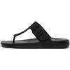 Fitflop Iqushion Adj Toe Post, Sandali Bassi Donna, Tutto Nero, 43 EU