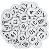 StayMax Targhette numerate in plastica, con numero inciso, senza foro (1-50, bianco)