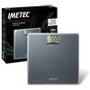 Imetec Monitoring ES9 300 bilancia pesapersone elettronica, Monitoraggio trend grafico peso, 4 utenti, fino a 180 kg, Lcd display, Vetro temperato